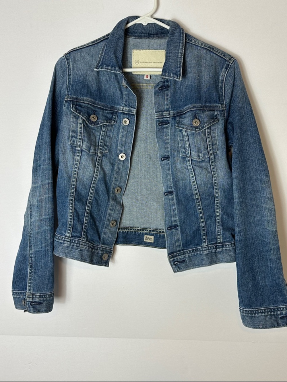 Ag Adriano Goldschmied Medium Blue Denim Jacket